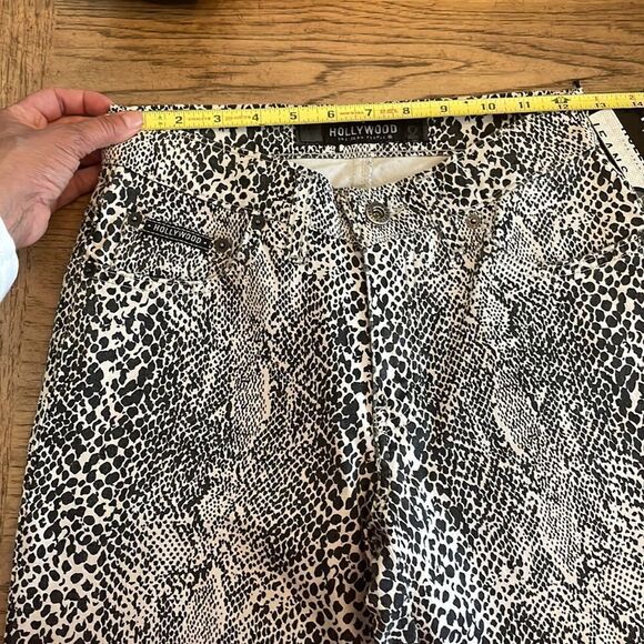 HOLLYWOOD SNAKE PRINT STRETCH FABRIC TROUSERS.  NEW WITH TAGS - Picture 14 of 15